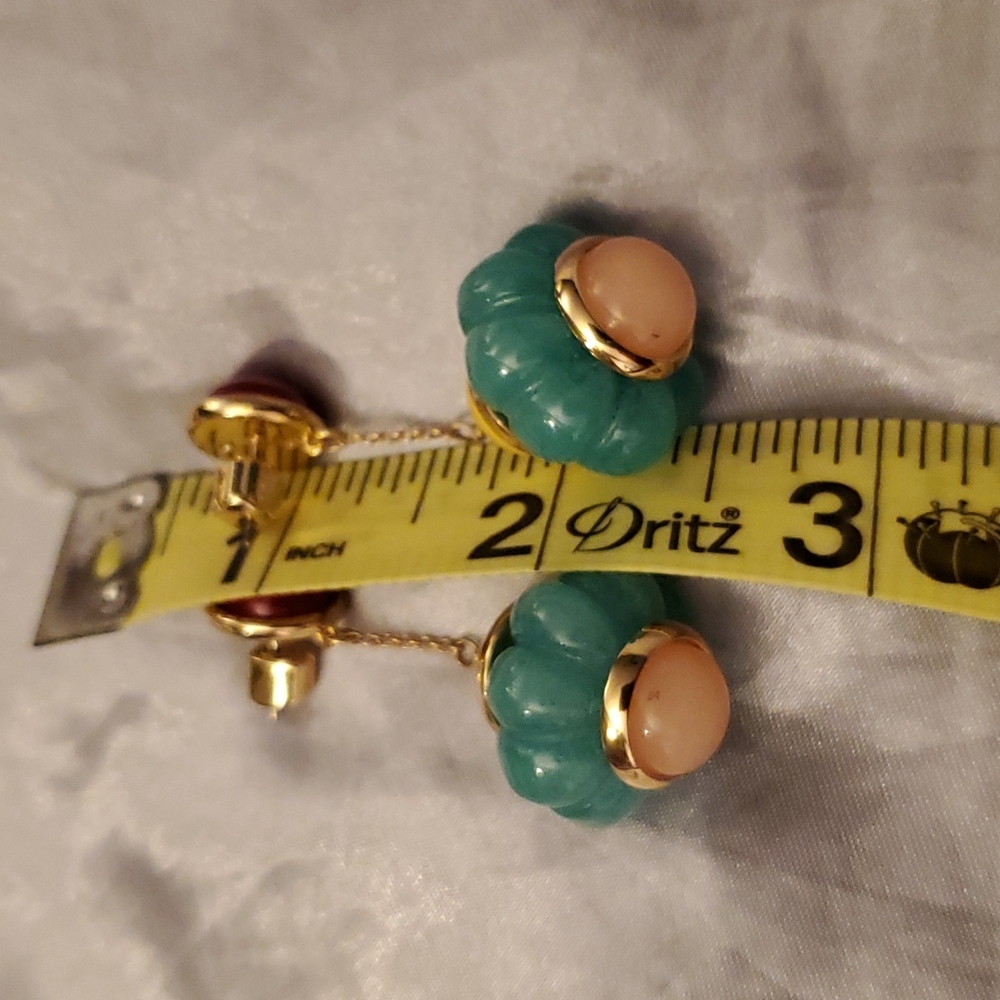 Linear drop earrings - Picture 2 of 4